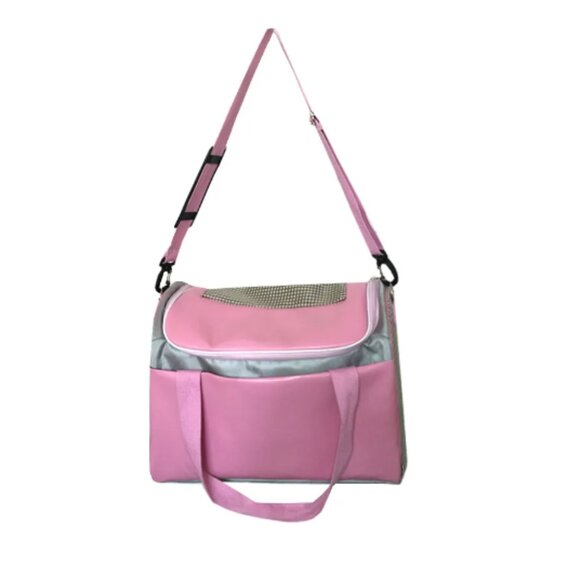 💮2/$40💮 Pink Soft PU Leather Pet Carrier Bag - Picture 2 of 9